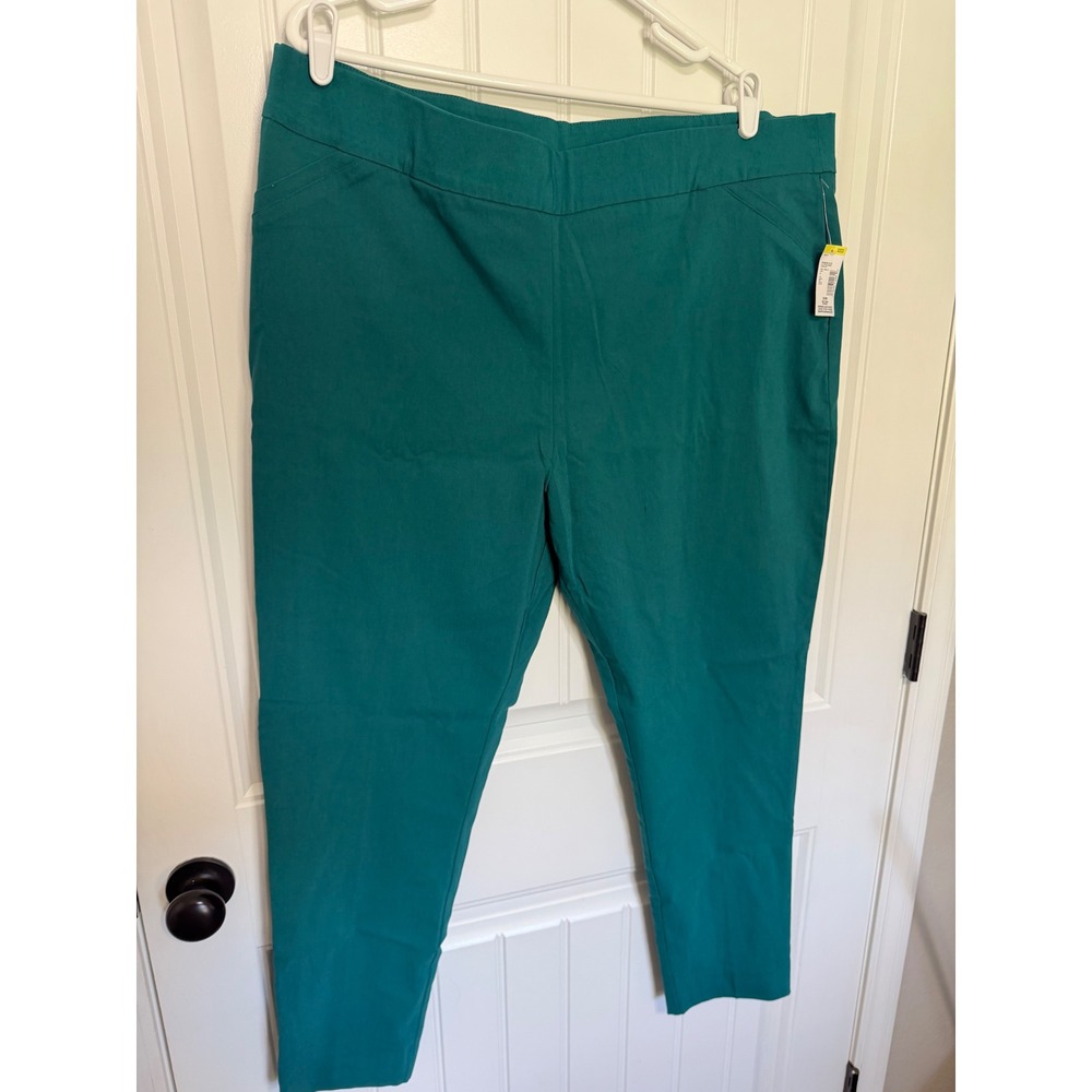 Simply Emma Millennium Pants Womens 24W‎ Evergreen Pull On Stretch Trousers